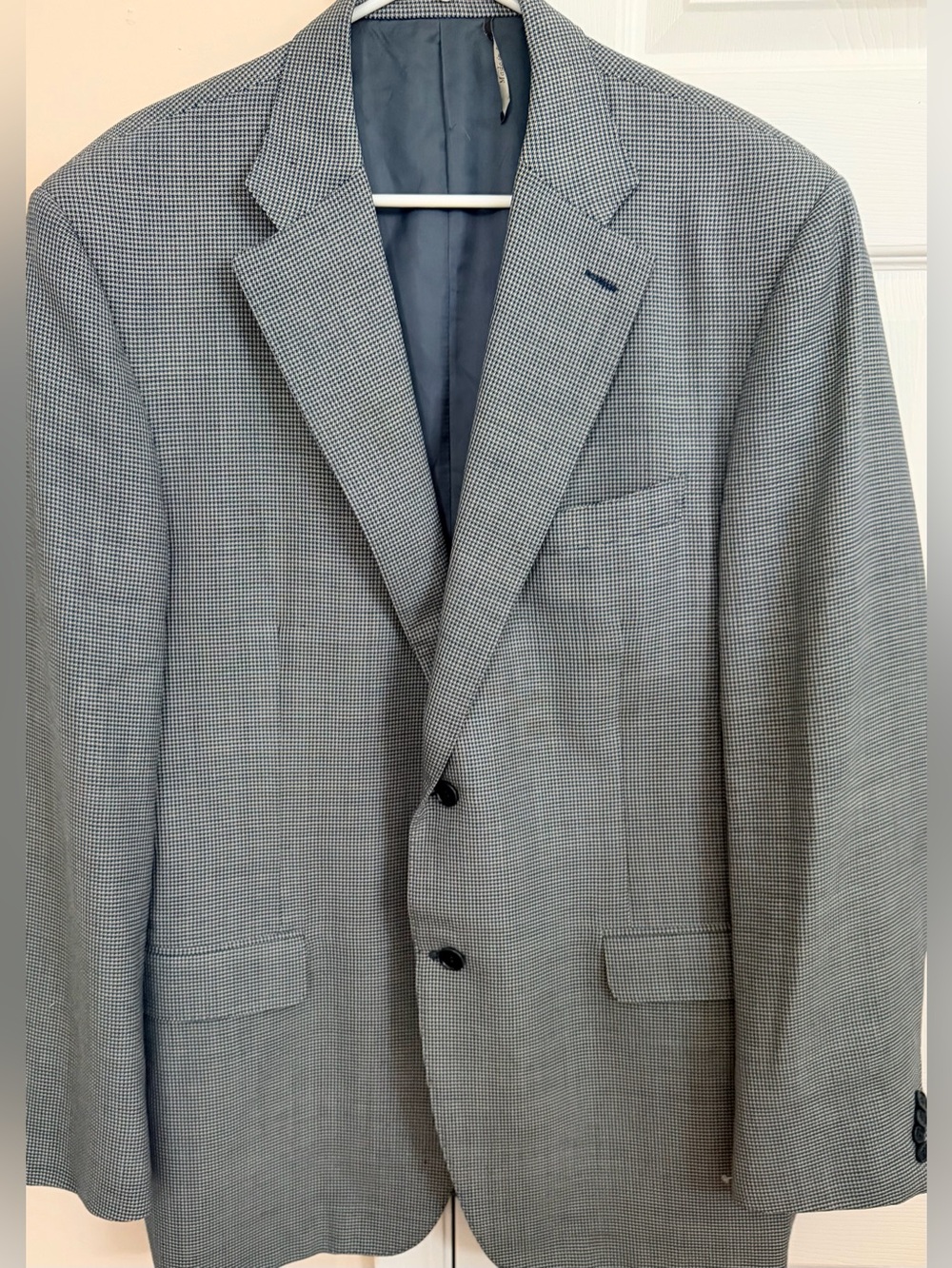 MEN'S Multicolor Houndstooth CANALI WOOL SUIT JACKET SIZE 48L With flaws**